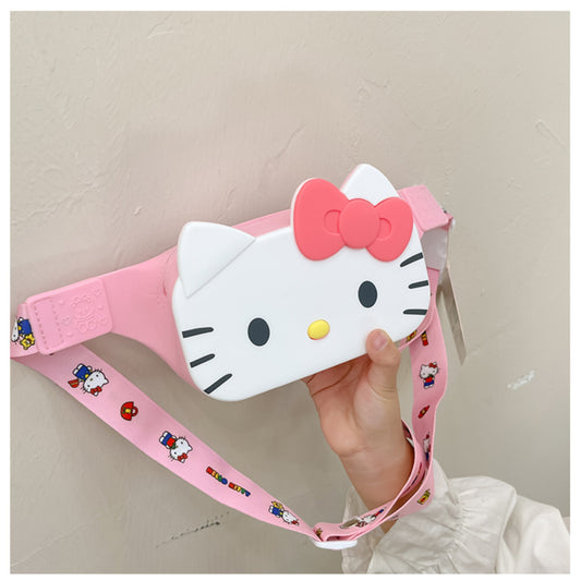 Hello Kitty Cartoon Anime Waterproof Fanny Pack for Kids - Cute and Stylish Mini Waist Bag with Adjustable Belt and Multiple Functions