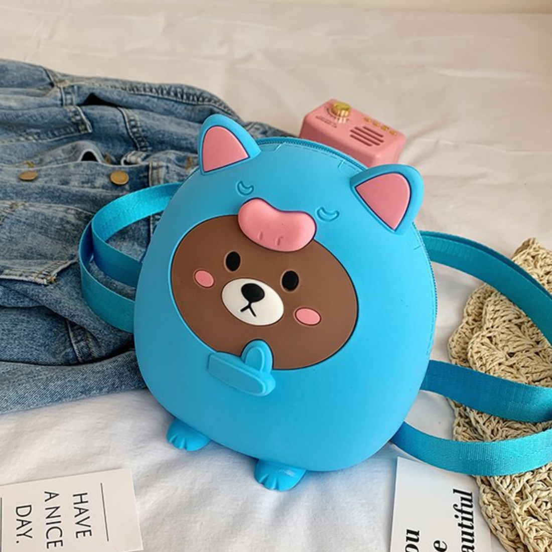Trendy Cartoon Design Backpack for Kids and Girls